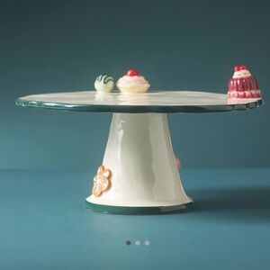 Anthropologie Holifaye Ceramic Stoneware Cake Stand NEW